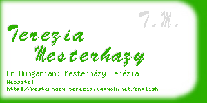 terezia mesterhazy business card